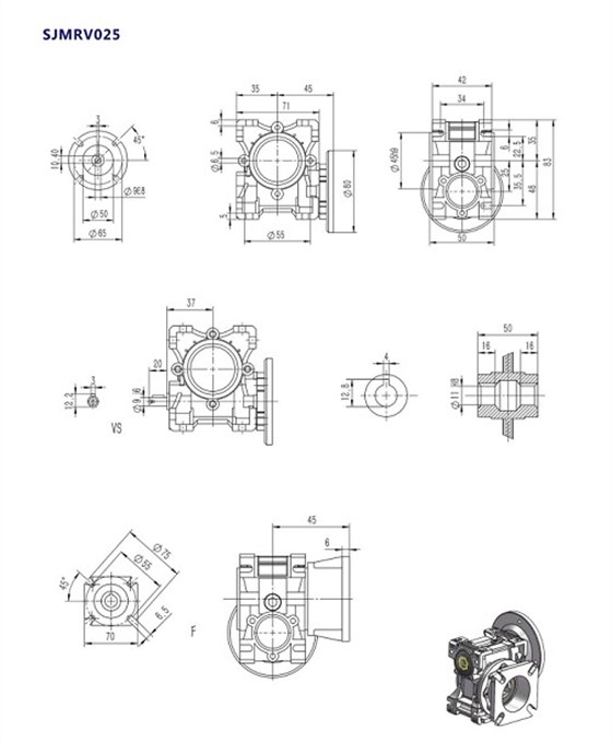 NMRV025型號蝸輪蝸桿減速機(jī)產(chǎn)品安裝尺寸.jpg